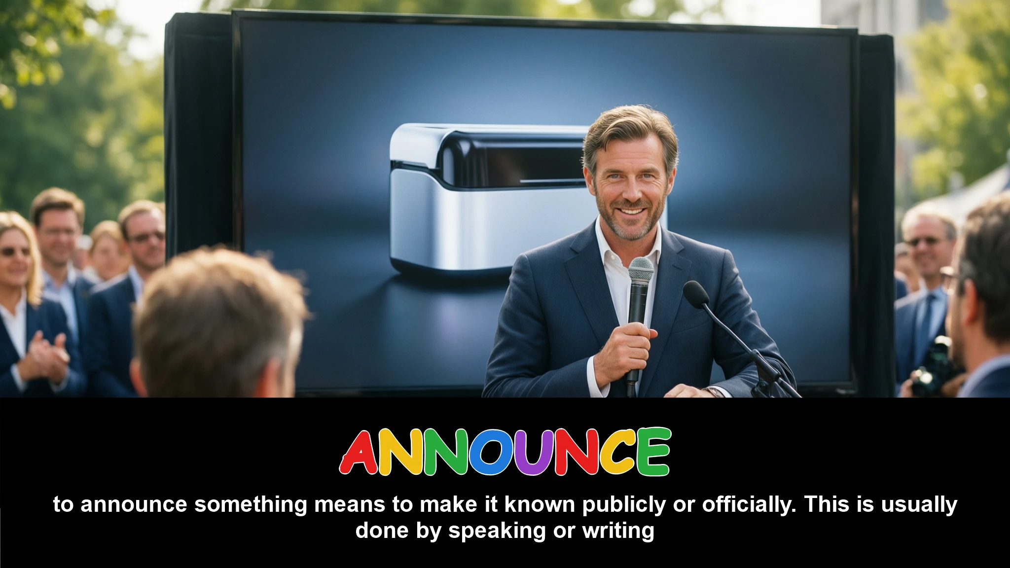 English Illustration for announce